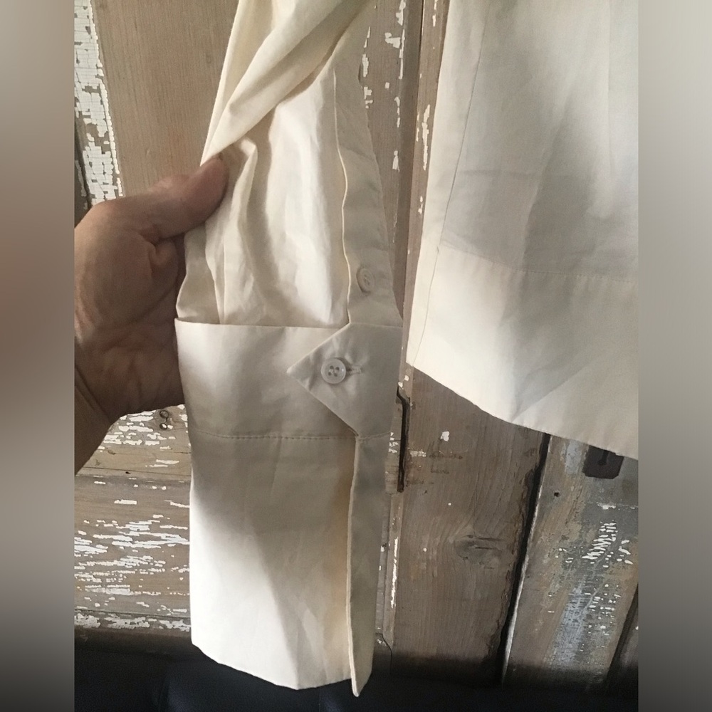 Psophia Vazquez De Castro Blouse Sz Small Cream Unique Quiet Luxury Retail $289 - Picture 4 of 9